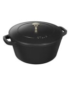 Staub Комплект съдове Cocotte от 3 части 24 см чугун черен -