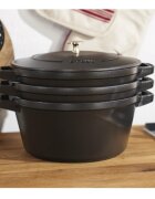 Staub Комплект съдове Cocotte от 3 части 24 см чугун черен -