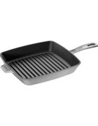 Staub Квадратен грил тиган чугун 26 см Graphite Grey -