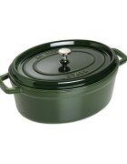 Staub Овален съд за готвене Cocotte чугун 29 см/4.2л Basil -