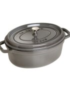 Staub Овален съд за готвене Cocotte чугун 29cm/4.2L Graphite Grey -