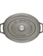Staub Овален съд за готвене Cocotte чугун 29cm/4.2L Graphite Grey -
