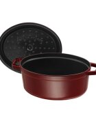 Staub Овален съд за готвене Cocotte чугун 29cm/42L Grenadine -