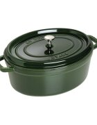 Staub Овален съд за готвене Cocotte чугун 31cm/5.5L Basil -