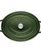 Staub Овален съд за готвене Cocotte чугун 31cm/5.5L Basil -