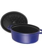 Staub Овален съд за готвене Cocotte чугун 31cm/5.5L Dark Blue -