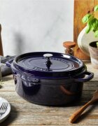 Staub Овален съд за готвене Cocotte чугун 31cm/5.5L Dark Blue -