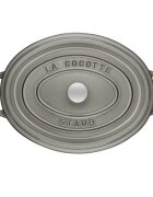 Staub Овален съд за готвене Cocotte чугун 31cm/55L Graphite Grey -