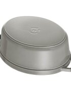 Staub Овален съд за готвене Cocotte чугун 31cm/55L Graphite Grey -