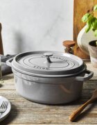Staub Овален съд за готвене Cocotte чугун 31cm/55L Graphite Grey -