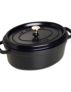 Staub Овален съд за готвене Cocotte чугун 31см/5.5л Black -