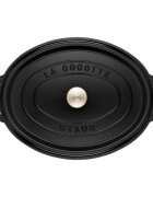 Staub Овален съд за готвене Cocotte чугун 31см/5.5л Black -