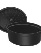 Staub Овален съд за готвене Cocotte чугун 31см/5.5л Black -