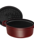 Staub Овален съд за готвене Cocotte чугун 33cm/6.7L Grenadine -
