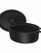 Staub Овален съд за готвене Cocotte чугун 33см/6.7л Black -