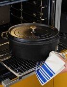 Staub Овален съд за готвене Cocotte чугун 33см/6.7л Black -