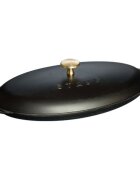 Staub Овална чугунена чиния на фурна с капак 31см/0.7л Black -