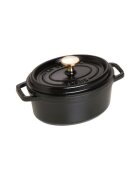 Staub Овална тенджера Cocotte чугун 17см/1л Black -