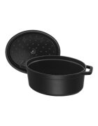 Staub Овална тенджера Cocotte чугун 17см/1л Black -