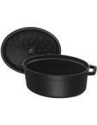 Staub Овална тенджера Cocotte чугун 23 см/235 л Black -