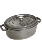 Staub Овална тенджера Cocotte чугун 27 см/32 л Graphite Grey -
