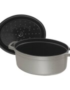 Staub Овална тенджера Cocotte чугун 27 см/32 л Graphite Grey -