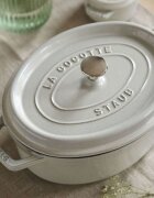 Staub Овална тенджера Cocotte чугун 27 см/32 л White Truffle -