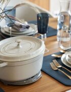 Staub Овална тенджера Cocotte чугун 27 см/32 л White Truffle -