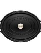 Staub Овална тенджера Cocotte чугун 29 см/42 л Black -