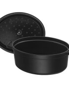 Staub Овална тенджера Cocotte чугун 29 см/42 л Black -