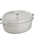 Staub Овална тенджера Cocotte чугун 31 см/55 л бял трюфел -