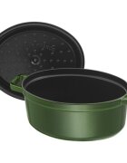Staub Овална тенджера Cocotte чугун 33 см/67 л Basil -
