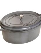 Staub Овална тенджера Cocotte чугун 37 см/8 л Graphite Grey -