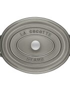 Staub Овална тенджера Cocotte чугун 37 см/8 л Graphite Grey -
