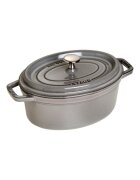 Staub Овална тенджера Cocotte от чугун 23 см/235 л <<Графитно сиво>> - St