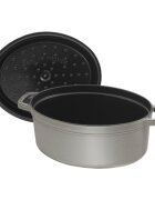 Staub Овална тенджера Cocotte от чугун 23 см/235 л <<Графитно сиво>> - St