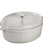 Staub Овална тенджера за готвене Cocotte чугунена 33 см/67 л White Truff