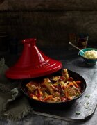 Staub Таjine изработен от чугун с керамичен капак 28 см Cherry -