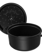 Staub Тенджера Cocotte чугун 30 см/835 л Black -