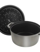 Staub Тенджера Cocotte чугун 30 см/835 л Graphite Grey -