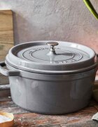 Staub Тенджера Cocotte чугун 30 см/835 л Graphite Grey -