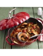 Staub Тенджера с форма на домат чугун 25 см/29л Cherry -