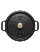 Staub Тенджера за готвене чугун 22 см/2.6л Black -