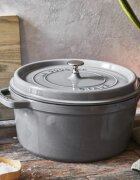 Staub Тенджера за готвене Cocotte чугун 28cm/67L Graphite Grey -
