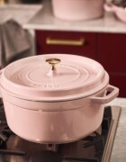 Staub Тенджера за готвене Cocotte чугунена 24 см/37 л Sorbet Rose - Stau
