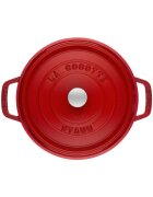 Staub Тенджера за готвене на Cocotte изработена от чугун 24 см/38 л Cherr