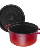 Staub Тенджера за готвене на Cocotte изработена от чугун 24 см/38 л Cherr