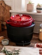 Staub Тенджера за готвене на Cocotte изработена от чугун 24 см/38 л Cherr