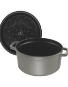 Staub Тенджера за готвене от чугун Cocotte 22 см/26 л <<Графитно сива>> -