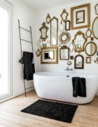 Tiseco Кърпа за баня памучна 70x140см "Riva" Black -